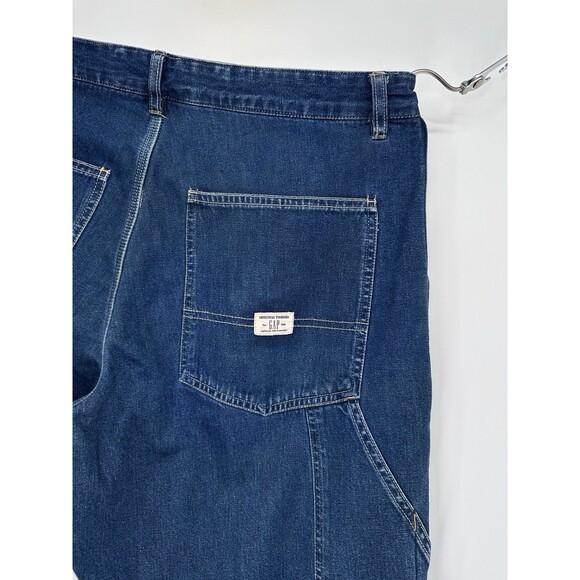 GAP fleece lined denim carpenter painter work pants sz 38 tag vtg y2k workwear - Picture 2 of 11